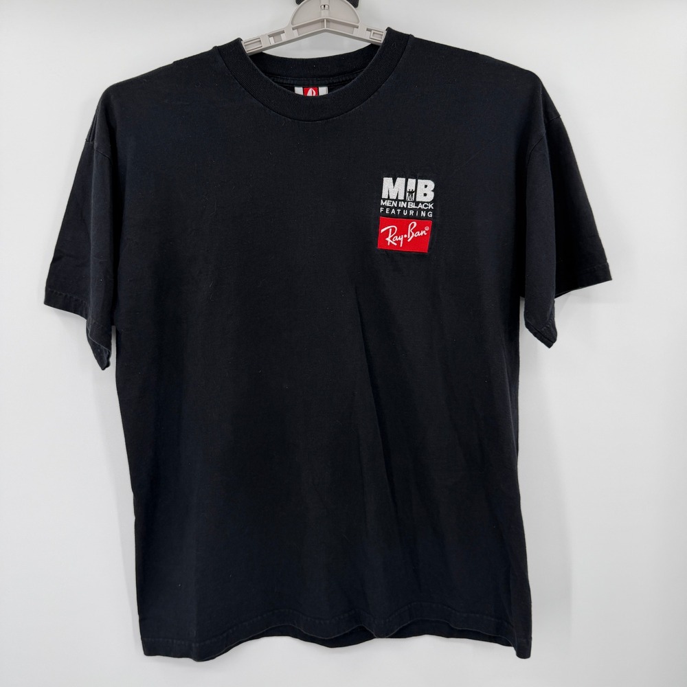 Vintage Men In Black MIB Ray-Ban T-Shirt Mens XL Black Bay Side Heavy Weight USA